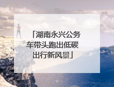 湖南永兴公务车带头跑出低碳出行新风景
